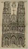 La iglesia Saint-Ouen de Rouen tal como estaría a comienzos del XVII