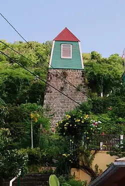 Campanario sueco de Gustavia del siglo XIX en San Bartolomé (Francia)