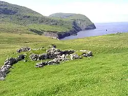 Una estructura conocida como Horned building (‘edificio astado’) en la St. Kilda.