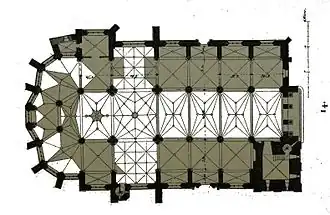 Planta de la iglesia, por Charles Fichot