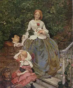 Etapas de la crueldad (Catherine Madox Brown es la niña que pega al perro), 1857, Manchester Art Gallery