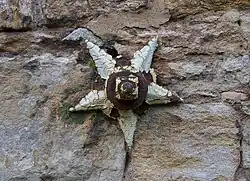 Una placa de anclaje en forma de estrella en Nueva York, Estados Unidos