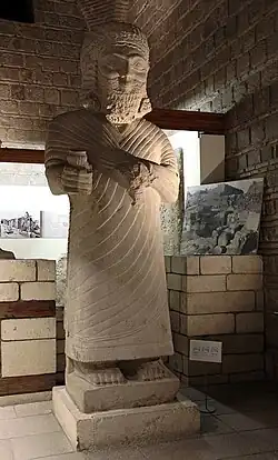 Estatua del periodo neohitita de un rey, quizá Mutallu de Kummuh, procedente de Arslantepe