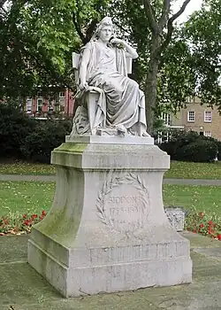 Estatua de Sarah Siddons en Paddington Green, Londres.[13]​