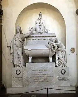 Cenotafio de Dante Alighieri (1265-1321).