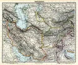 Mapa de Irán and Turán.
