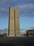 La torre de ventilación del túnel que discurre bajo Strahov.
