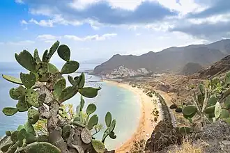 Playa de las Teresitas (Isla de Tenerife, Canarias, España).