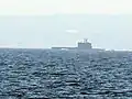El submarino RNoN de la clase Ula cerca a la Isla de Bornholm, Mar Báltico; Marzo de 2007.