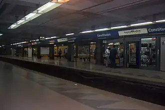 Vista de uno de los andenes laterales