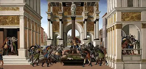 Suicidio de Lucrecia, de Sandro Botticelli, ca. 1500-1501.