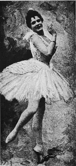 Pierina Legnani como Odette, 1895.