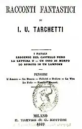 Portada de Racconti fantastici de Igino Ugo Tarchetti, 1869.