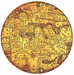 Mappamondo Borgiano, también denominado "Tavola di Velletri", consistente de dos tabletas de cobre (1430)
