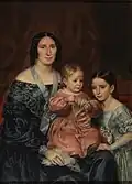 Antonia Cabo con su hermana y con su hijo Mariano Barrio Cabo, c. 1839, Museo del Prado
