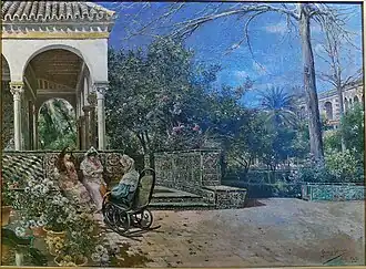Tertulia en los Jardines del Alcázar, 1905