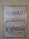 Imagen del texto al costado de la bicicleta original utilizada por Guevara, en la misma se pueden ver comentarios del propio Guevara acerca de la misma.