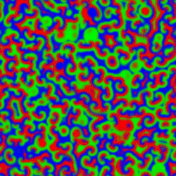 Simulación de la reacción Belousov-Zhabotinsky