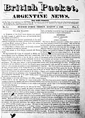 Portada de la primera edición del periódico del 4 de agosto de 1826.