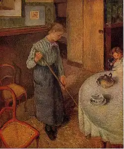Camille Pissarro. La doncella (1882).