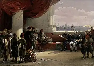 213.Frontispicio. Entrevista con Mehemet Ali en su palacio de Alejandría.