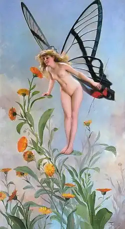 La mariposa, 1893. Óleo sobre lienzo, 71,5 x 38,6 cm.