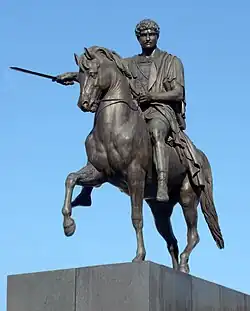 Reconstrucción de la estatua ecuestre de Jozef Poniatowski, de Thorwaldsen (1827-1832).