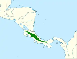Distribución geográfica del trepamusgos pechirrayado.
