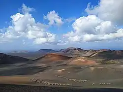 Paisaje en el parque nacional de Timanfaya.