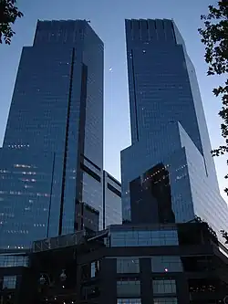 Las torres del Time Warner Center.