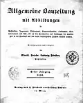 Portada de la primera edición de la "Allgemeine Bauzeitung" (1836), revista fundada y dirigida por el arquitecto Ludwig Förster.