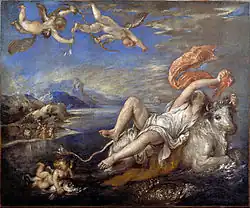 El rapto de Europa, de Tiziano, ca. 1560.