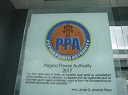 Monumento en honor al Pepino Power Authority.