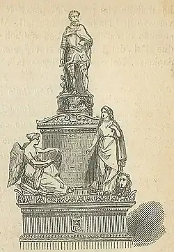 Representación del monumento a Manuel Filiberto de Saboya