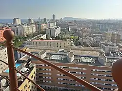Vistas de Pueblo Nuevo y la línea de costa hasta a Montjuic