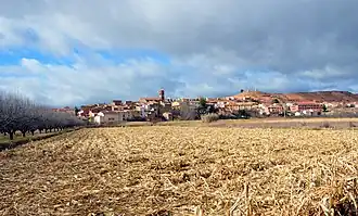 Vista parcial de Torrebaja, desde la partida del Rento (2017)