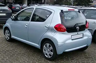 Parte trasera del Aygo de primera generación