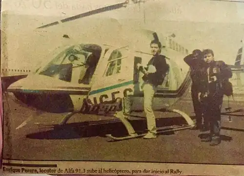 Transmisiones desde helicóptero