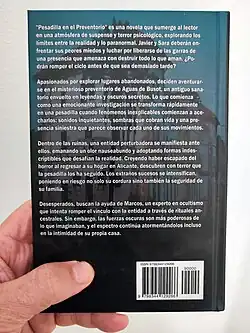 Contraportada Pesadilla en el Preventorio, de Javier Asensi