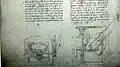 Codex Ashburnham - Esquema de principio del cabestrante de izado