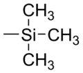 Trimetilsililo, TMS, (CH 3) 3Si-