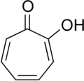 Tropolone – composed of cycloheptatriene ring, carbonyl and hydroxy groups.