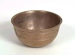 Escudilla de bronce, en el Museo del Pueblo Noruego.