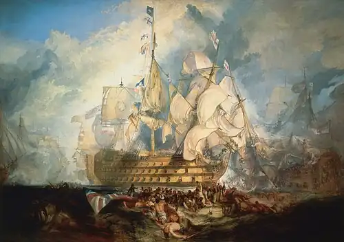 La Batalla de Trafalgar (J.M.W. Turner).