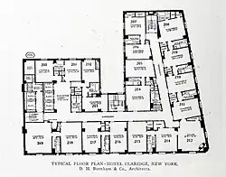 Planta típica del hotel