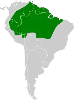 Distribución geográfica del tirano palmero.