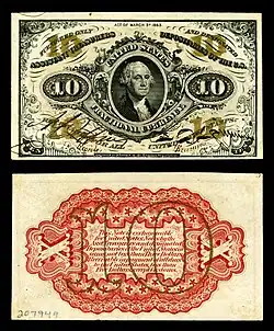 Ten-cent third-issue fractional note