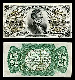 Twenty five-cent third-issue fractional note