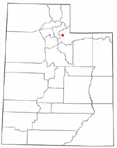 Localización de Coalville, Utah