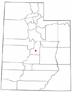 Localización de Manti, Utah